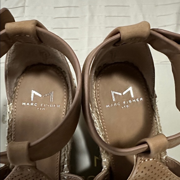 Marc Fisher Cork Screw Wedge Heel Sandals - Picture 10 of 13